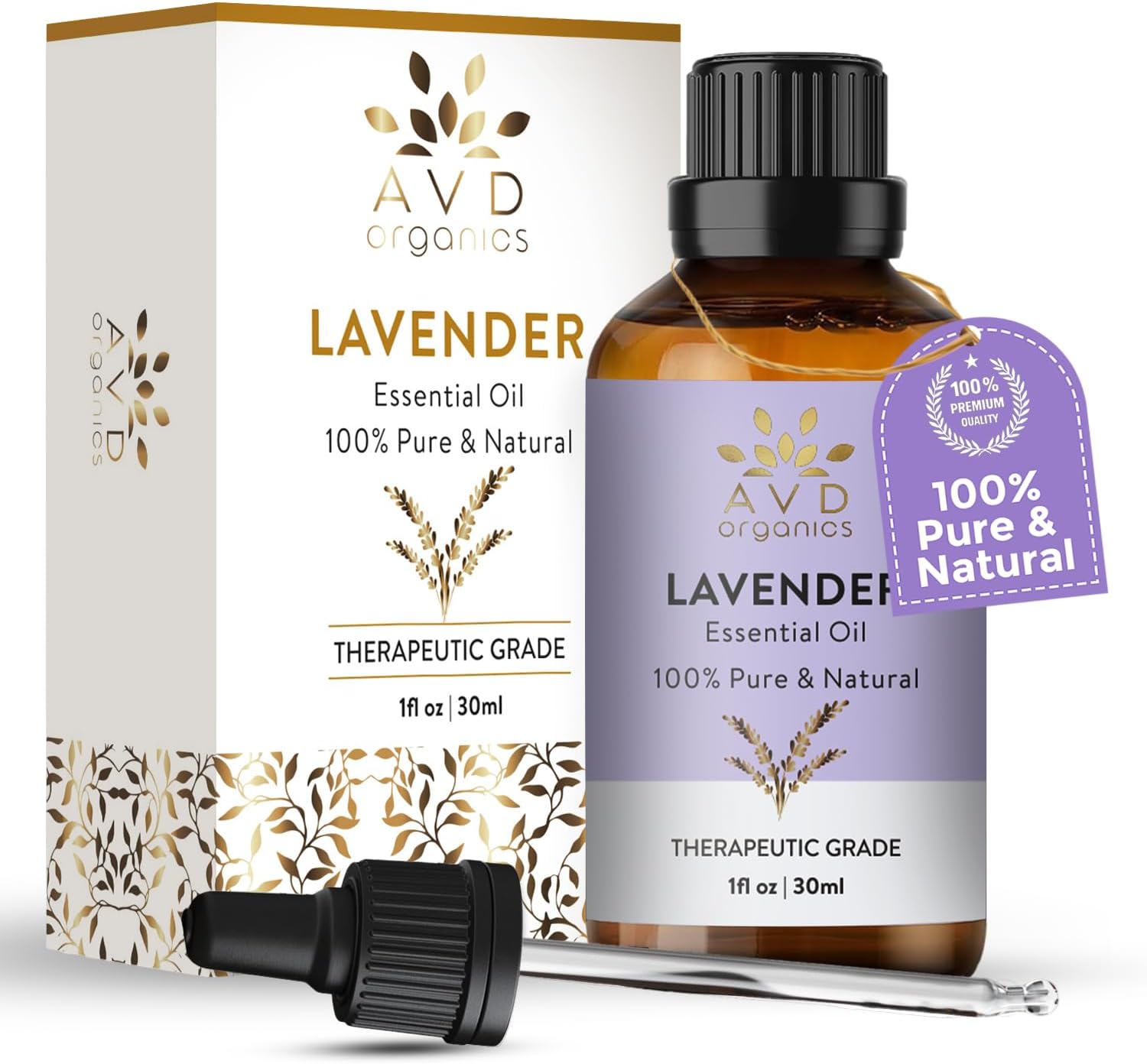AVD Organics Lavender Essential Oil 30ml – 100% Pure & Natural Lavender Oil for ... - Image 2